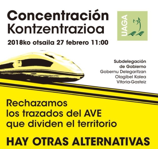 cartel para la concentración TAV