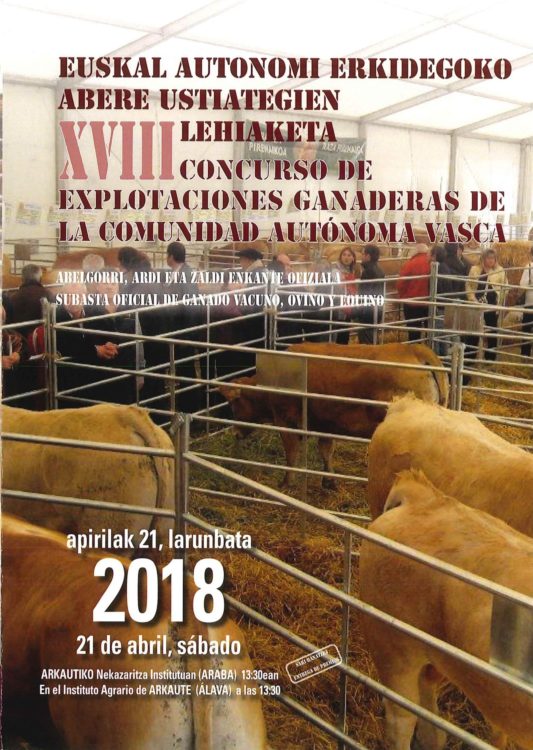 Cartel anunciador de la Subasta ganado 2018